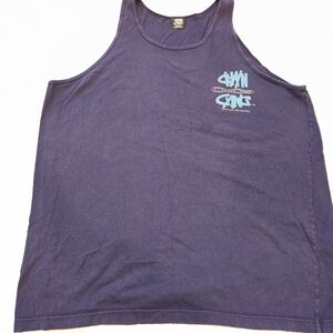 Vintage 90s Chain Gang Tank Top Graphic Back Print Navy Retro Street